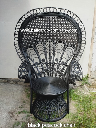black peacock chair