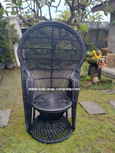 black peacock chair
