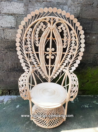 white peacock chair