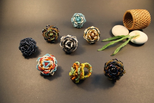 beaded rings
