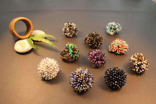 beaded rings