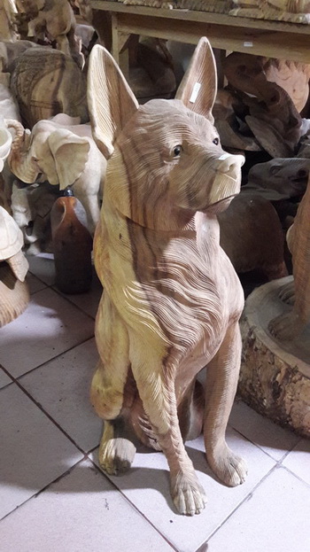animal wood statue