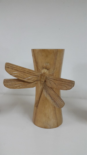 bali candle holder, wooden candle holder