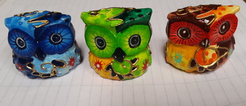 owl wood statue, wooden owl scupture