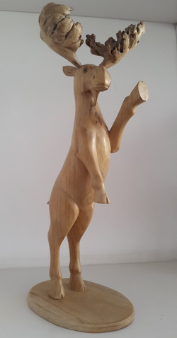 parasite wood statue
