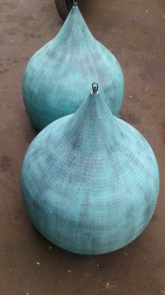 bali copper lamps