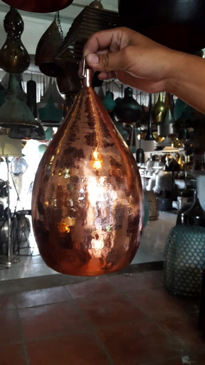 bali copper lamps
