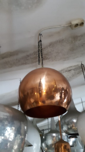 hanging copper lamps