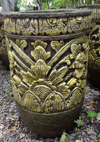 bali carving pot