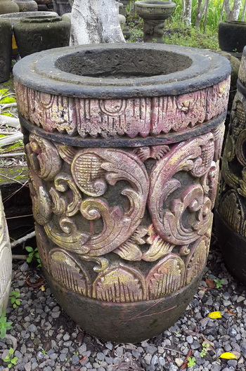 bali carving pot