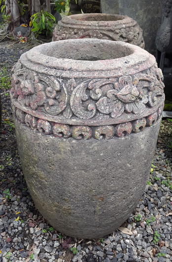 bali carving pot