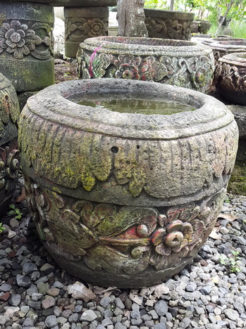 bali carving pot