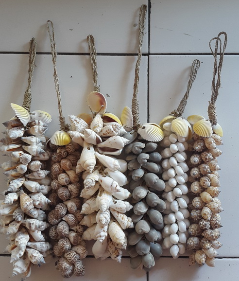 seashell macrame art