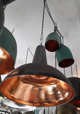 vintage copper lamp