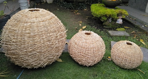 wicker lamp shade
